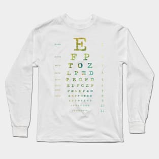 Eye Chart Diagram Long Sleeve T-Shirt